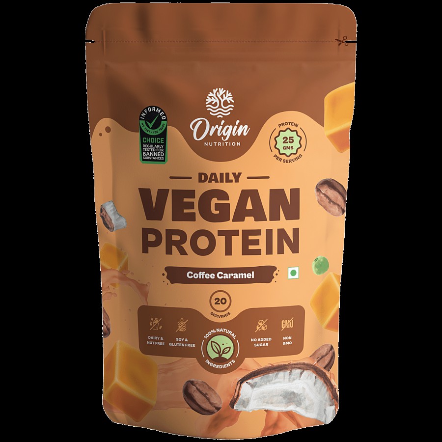 Origin Nutrition Vegan Protein Powder - Coffee Caramel