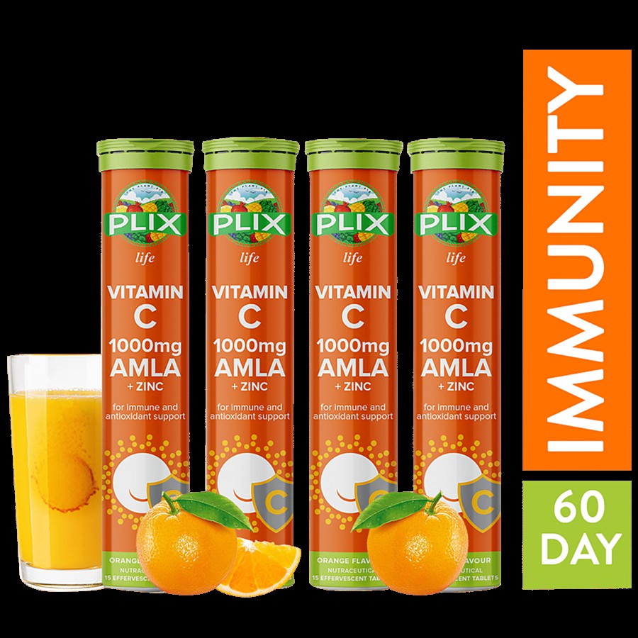 PLIX Life Vitamin C Effervescent Tablet - Boosts Immunity