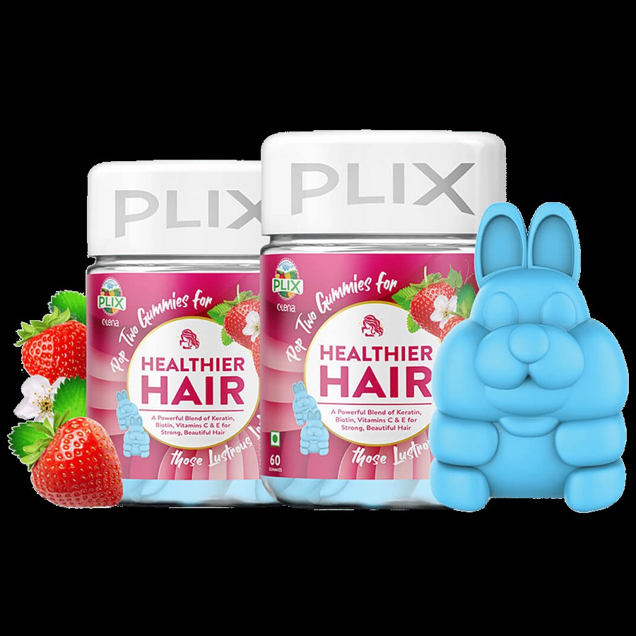 PLIX Olena Healthier Hair Plant-Based Gummies - Rich In Keratin