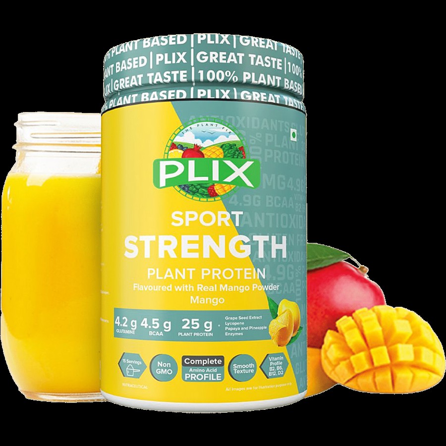 PLIX Sport Strength Plant Protein Powder - Boosts Immunity Levels