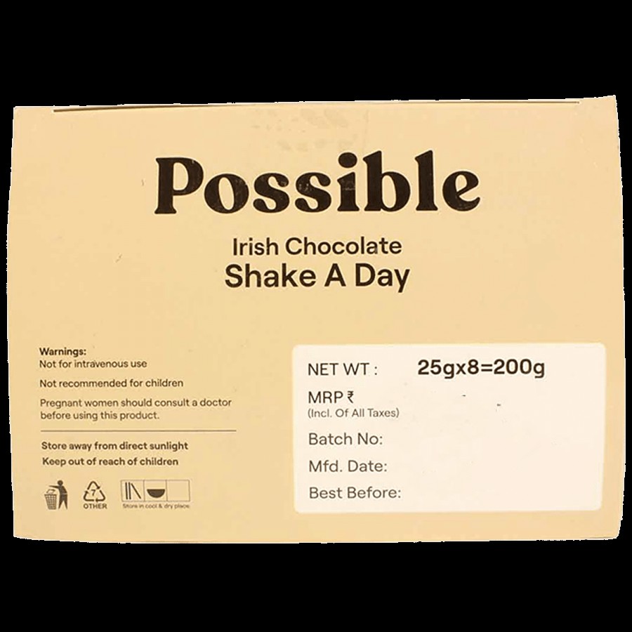 Possible Shake Mix - Shake a Day Irish Chocolate With Whey