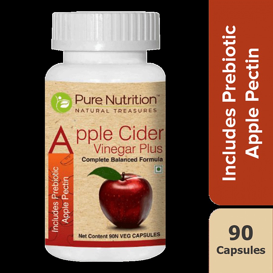 Pure Nutrition  Apple Cider Vinegar Plus Capsules - Prebiotic Apple Pectin