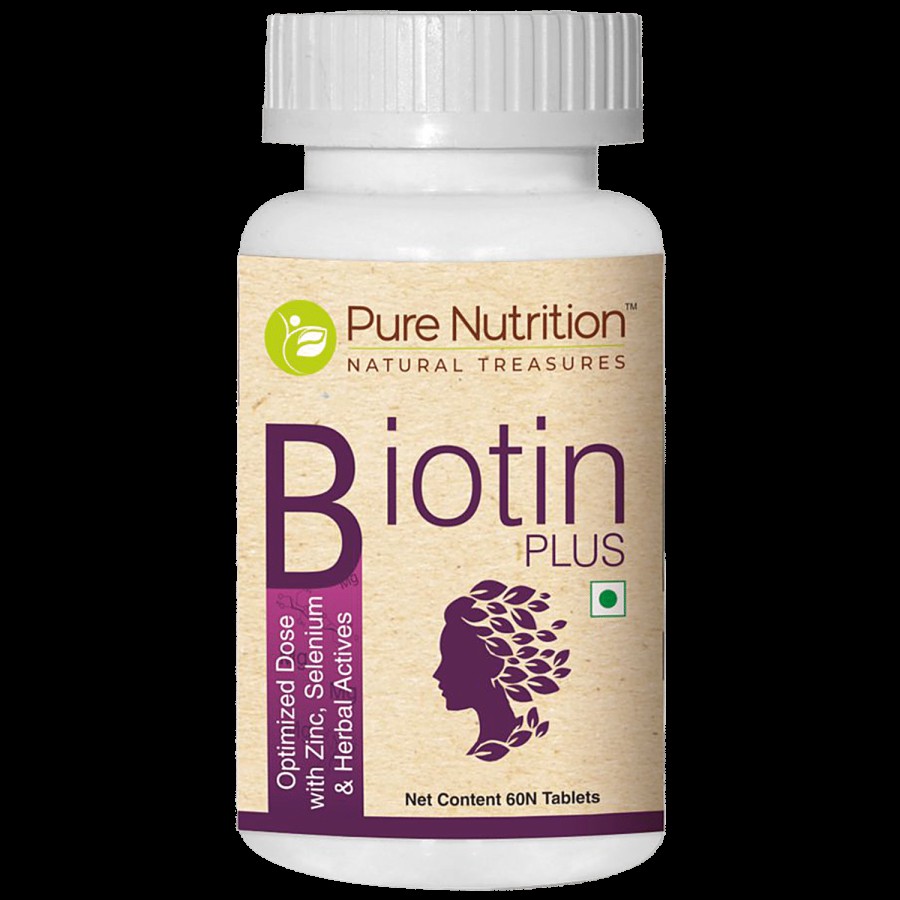 Pure Nutrition  Biotin Plus With Moringa Extracts & Iron - For Hair