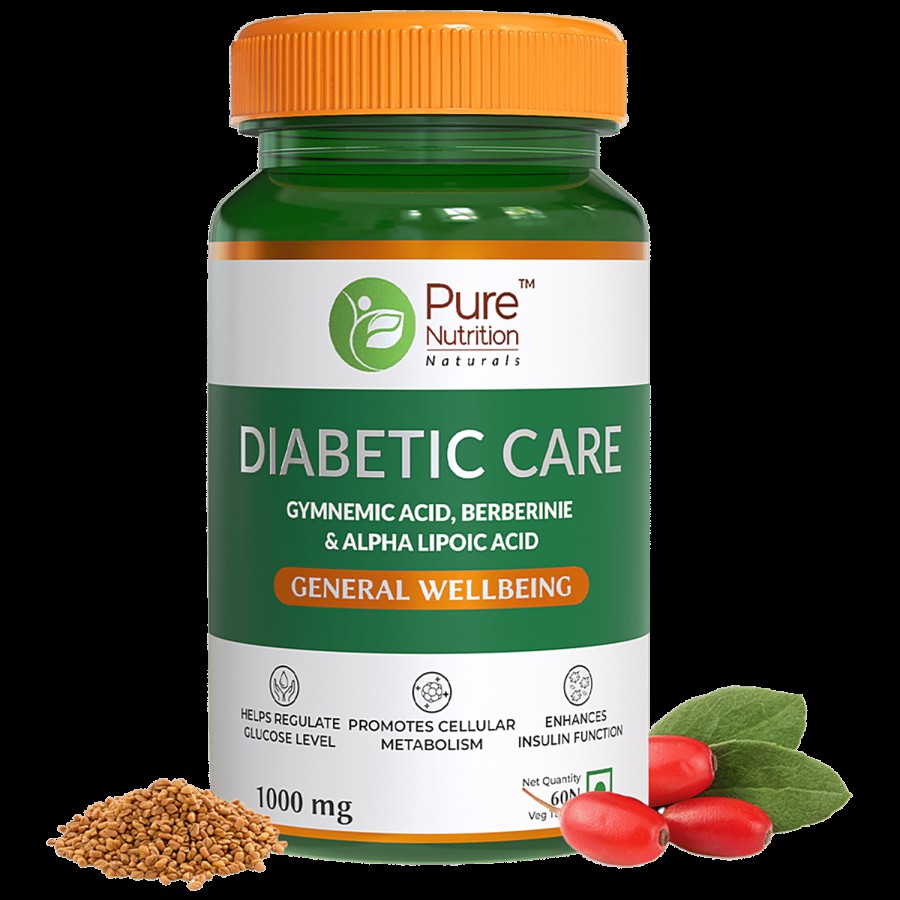 Pure Nutrition  Diabetic Care Tablets - Helps Regulate Glucose Level