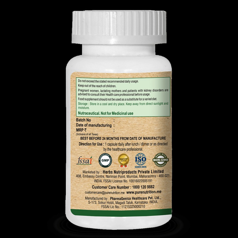 Pure Nutrition  Digestive Enzymes Capsule - Supports Digestion & Absorption Of Food