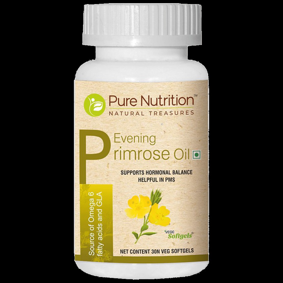 Pure Nutrition  Evening Primrose Oil Veg Softgel Capsule - Rich In Omega & GLA