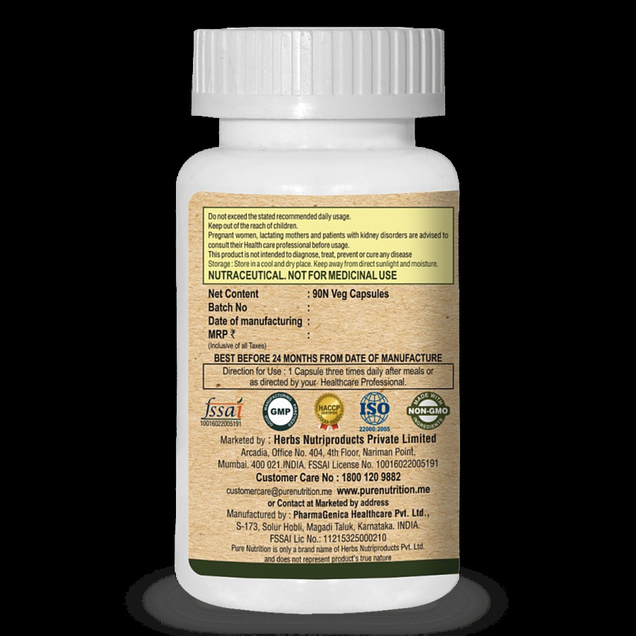 Pure Nutrition  Garcinia Cambogia Ultra Capsule - Supports Fat Control & Metabolic Balance