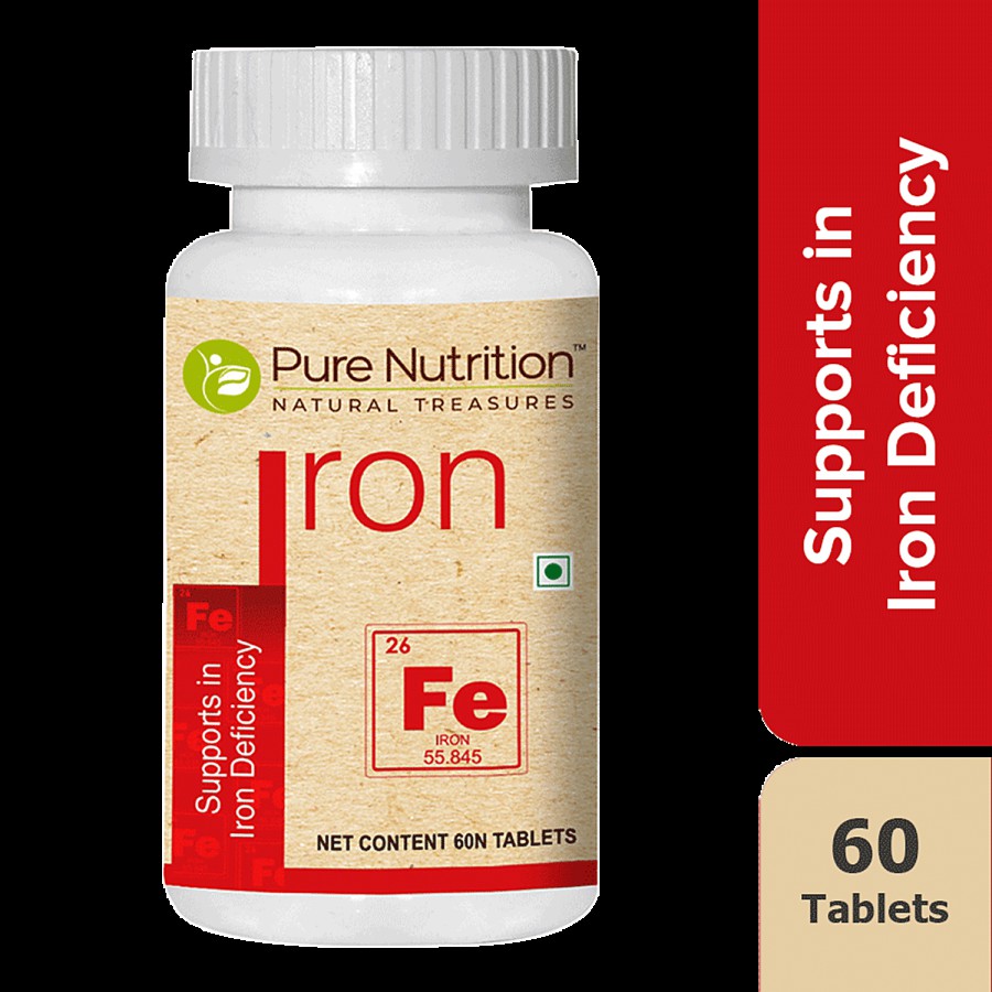 Pure Nutrition  Iron Supplement - Combination Of Iron With Folic Acid