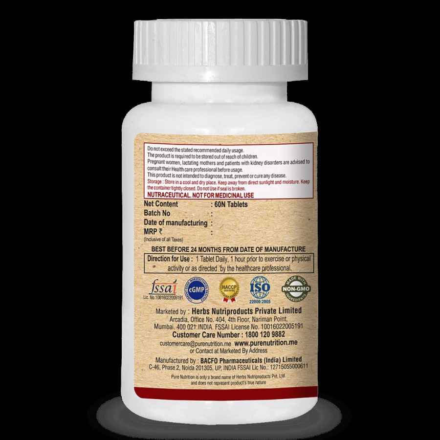 Pure Nutrition  L-Arginine Plus Tablet