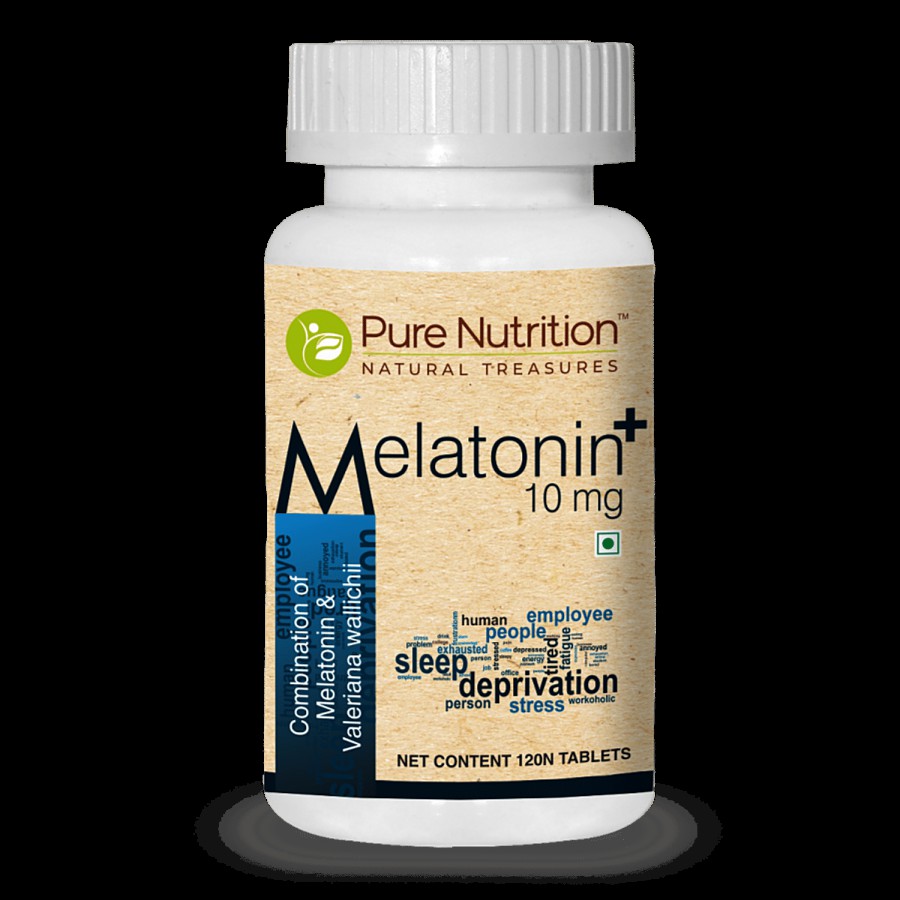 Pure Nutrition  Melatonin 10 MG Tablet - Helps To Manage Sleep Cycles