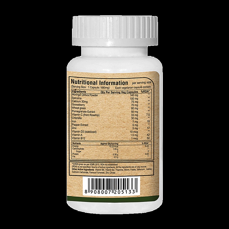 Pure Nutrition  Moringa Vital Multivitamin Capsule - SuperFood