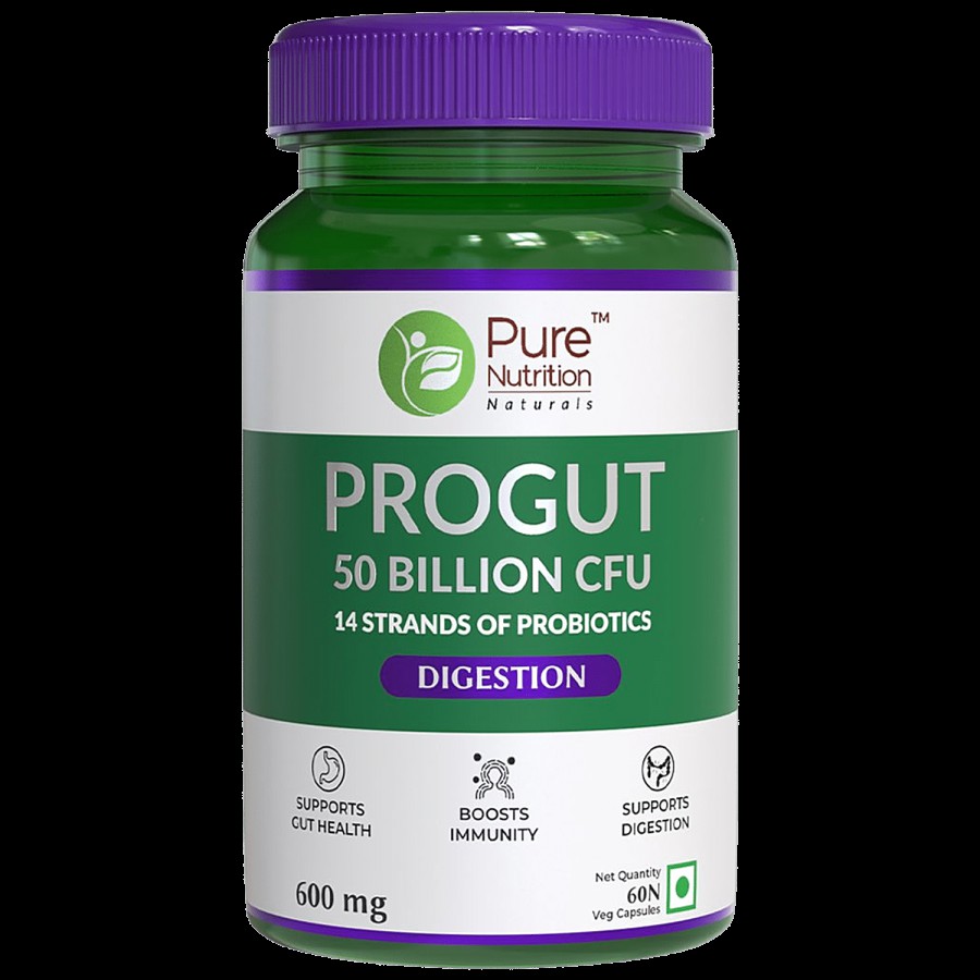 Pure Nutrition  Progut Probiotic Capsule - Supports Gut Health