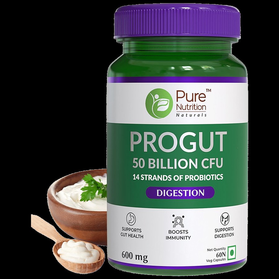 Pure Nutrition  Progut Probiotic Capsule - Supports Gut Health