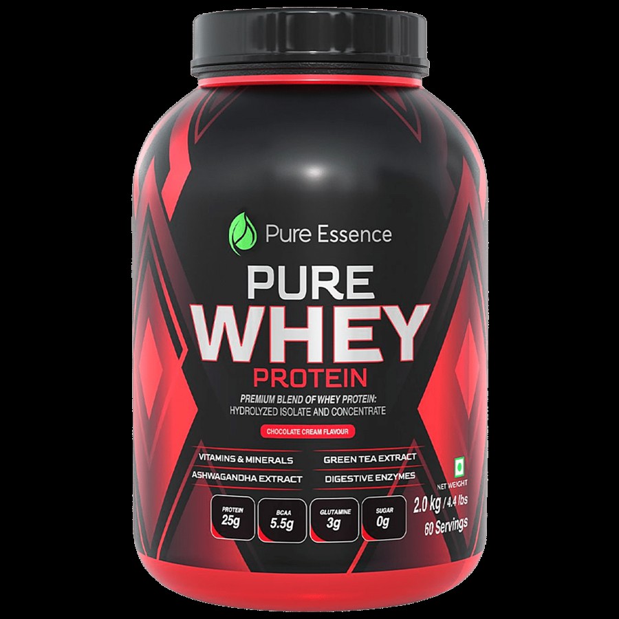 Pure Nutrition  Pure Whey Protein Powder For Muscle Mass & Bone strength - Chocolate Cream Flavour