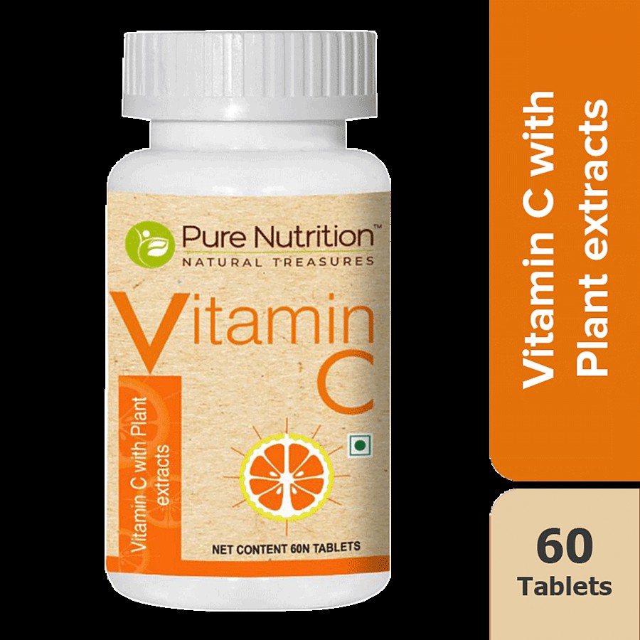 Pure Nutrition  Vitamin C 1250 mg Per Serve With Natural Amla & Orange Peel Extract