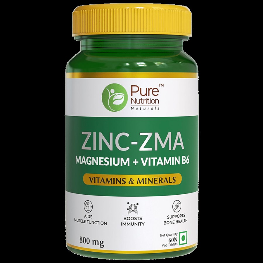 Pure Nutrition  Zinc-ZMA tablets for Men & Women to Boost Immunity & Support Muscle Strength