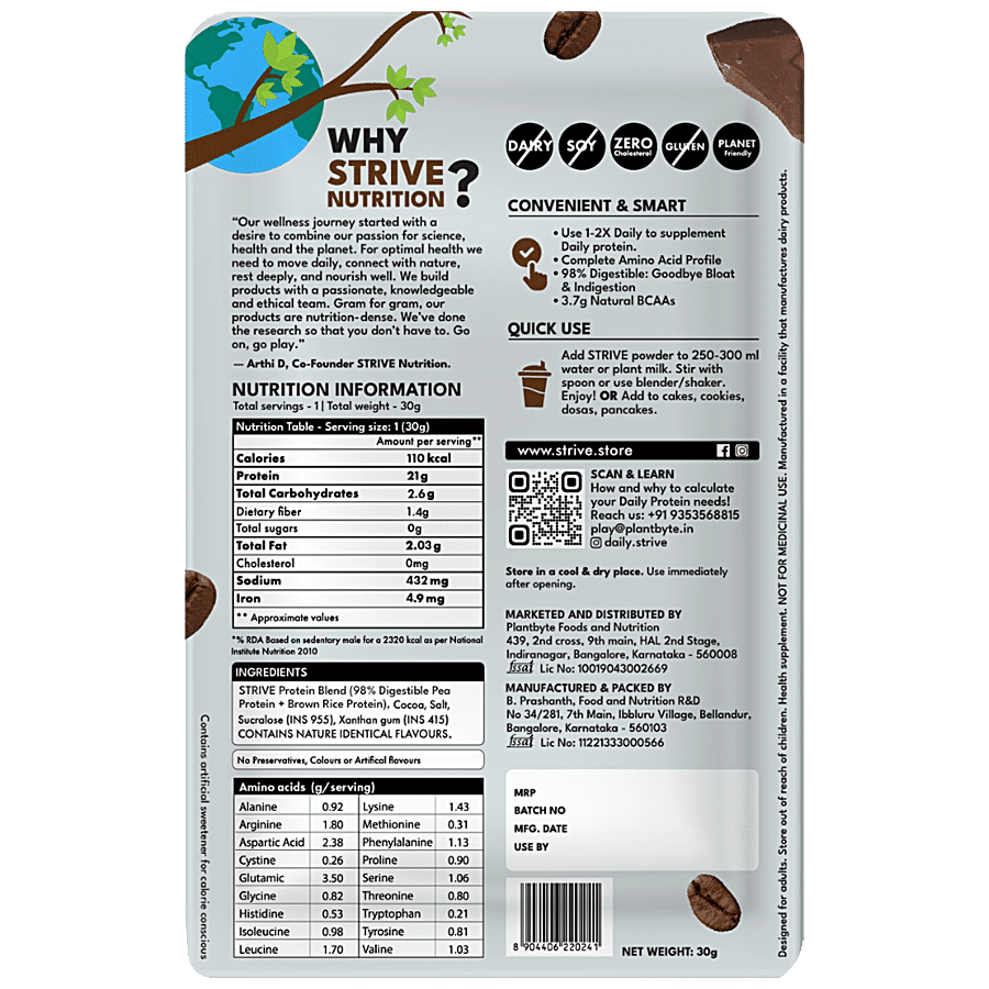 STRIVE Vegan Protein Powder - Coffee Mocha