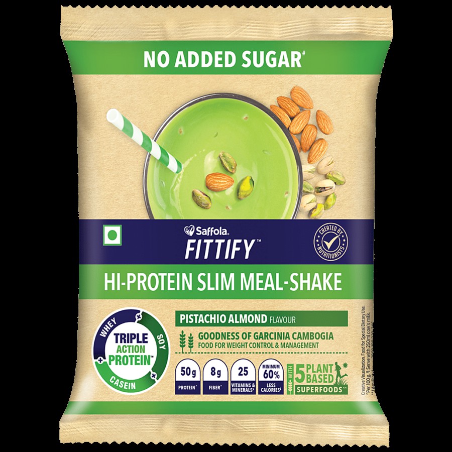 Saffola FITTIFY Hi-Protein Slim Meal Shake - No Added Sugar