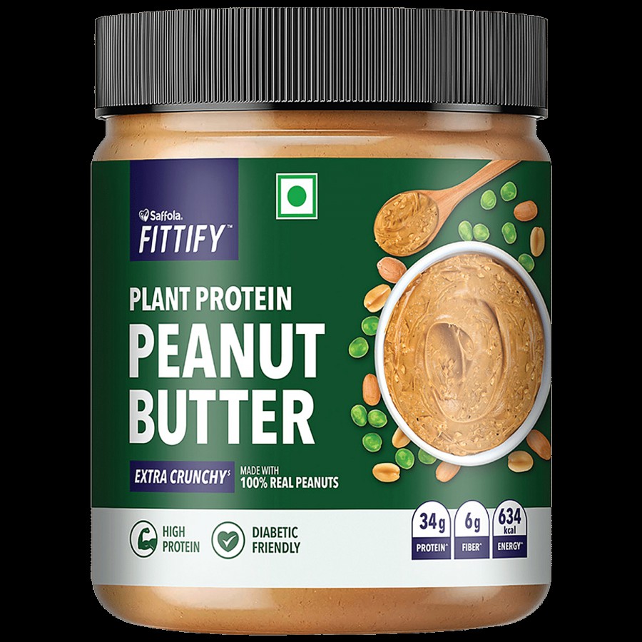 Saffola FITTIFY Plant Protein Peanut Butter Extra Crunchy