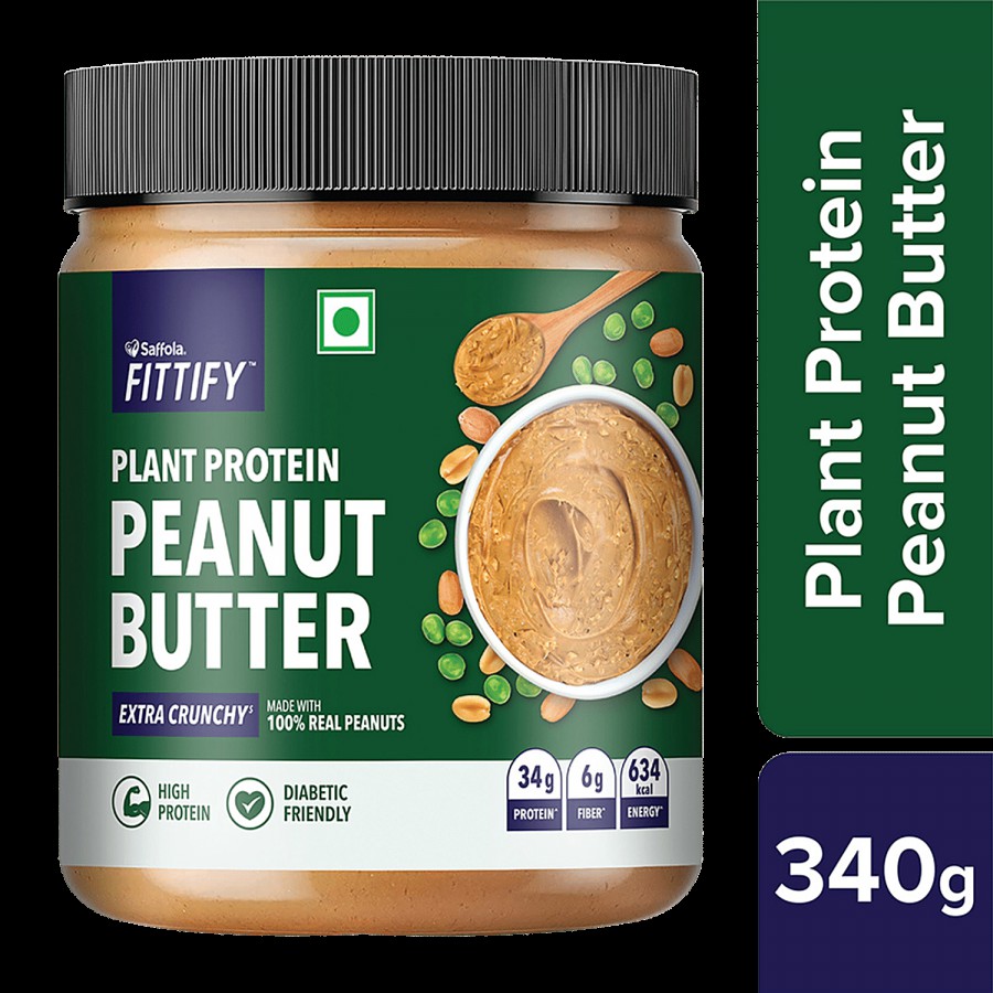 Saffola FITTIFY Plant Protein Peanut Butter Extra Crunchy