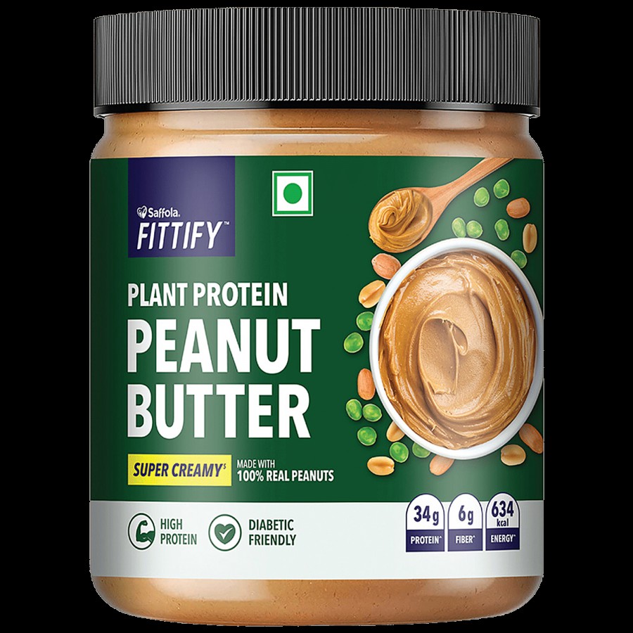 Saffola FITTIFY Plant Protein Peanut Butter Super Creamy