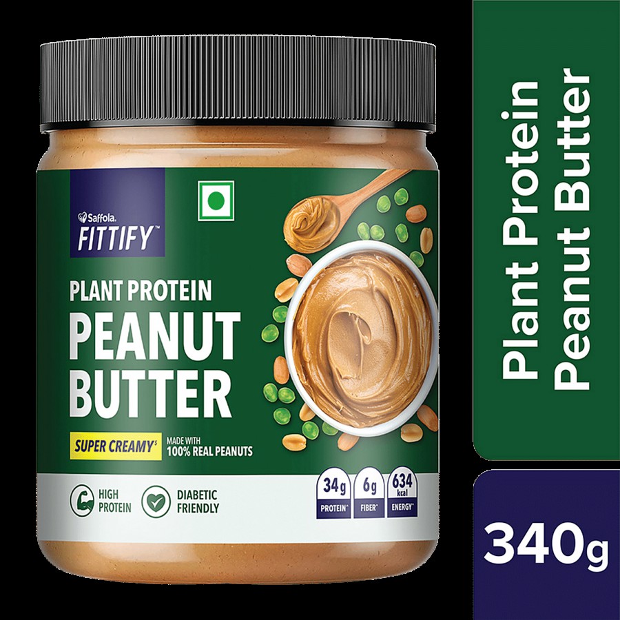 Saffola FITTIFY Plant Protein Peanut Butter Super Creamy