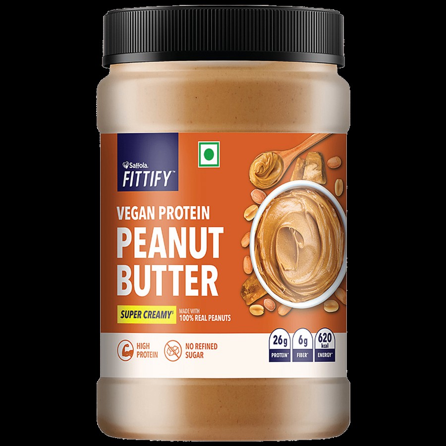 Saffola FITTIFY Vegan Protein Peanut Butter Super Creamy