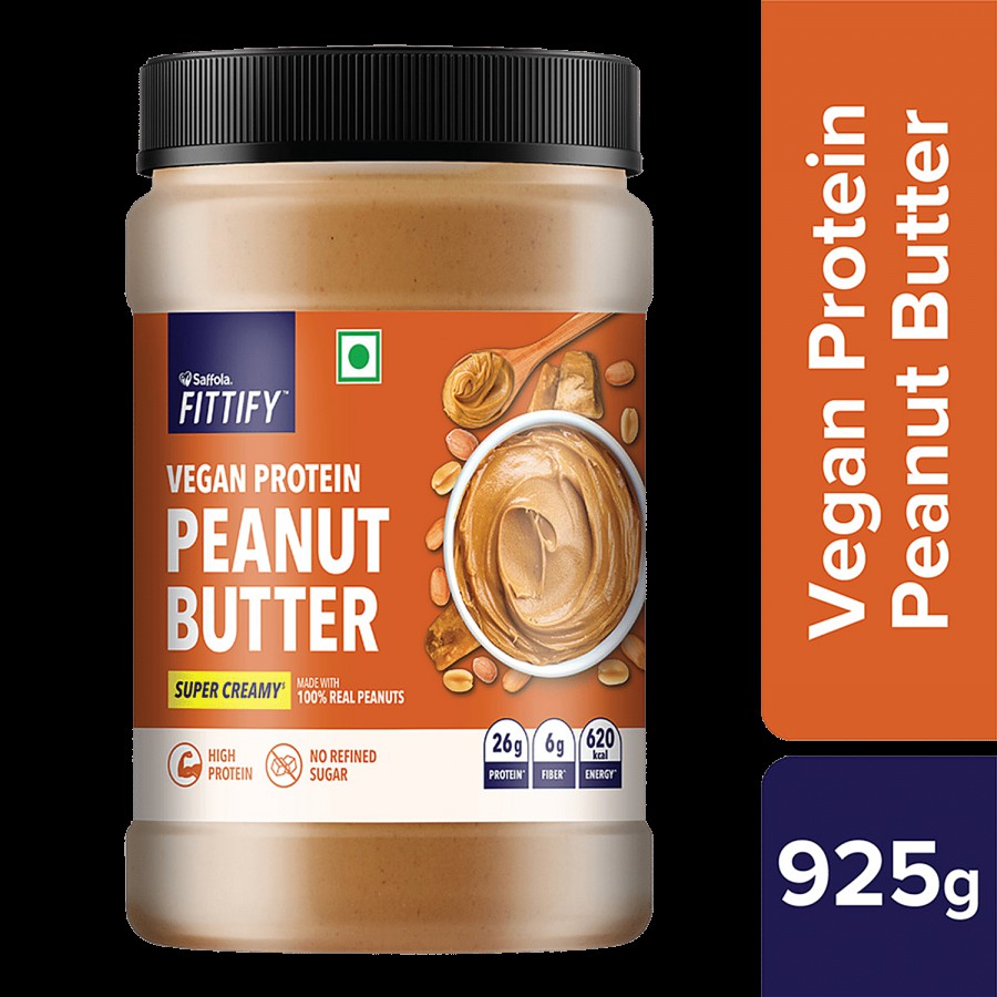 Saffola FITTIFY Vegan Protein Peanut Butter Super Creamy