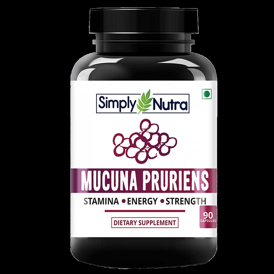 Simply Nutra Mucuna Pruriens Dietary Supplement Capsules - Health & Stamina Booster