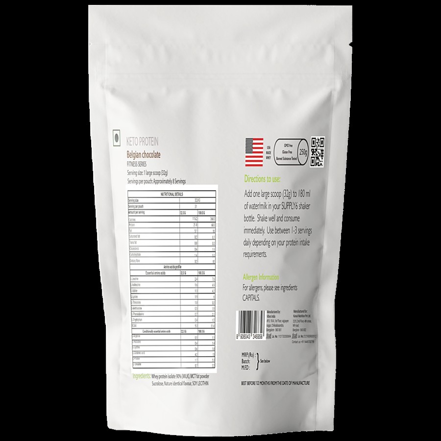 Supply6 Low Carb Keto Protein - Belgian Chocolate Flavour