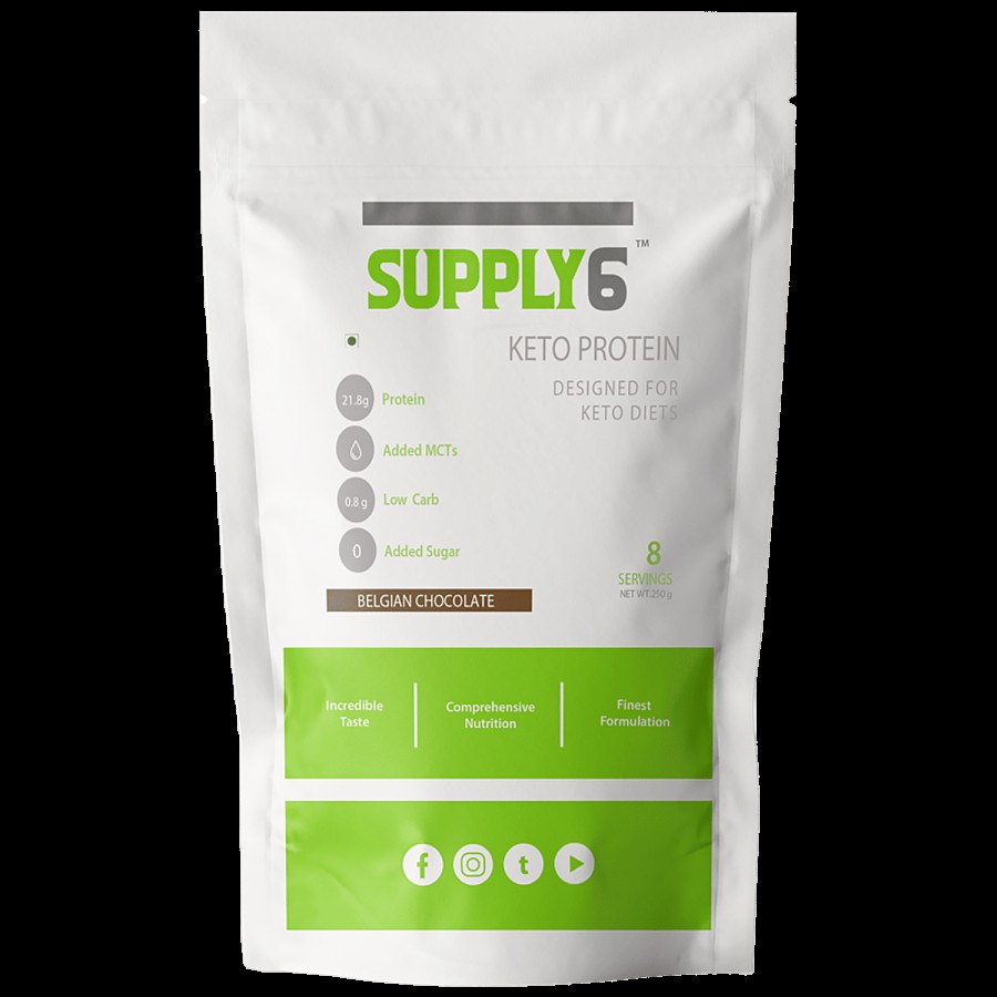 Supply6 Low Carb Keto Protein - Belgian Chocolate Flavour