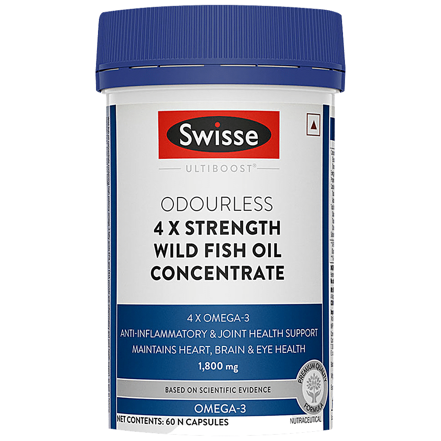 Swisse Ultiboost - Odourless 4X Strength Wild Fish Oil Concentrate Capsules