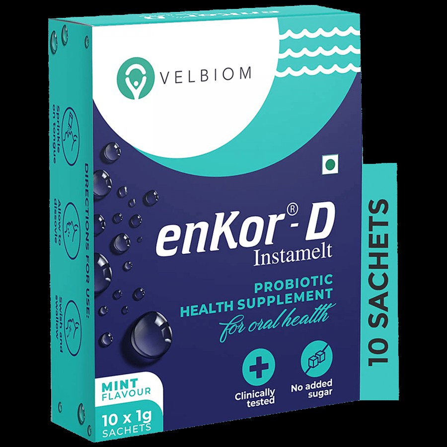 Velbiom Enkor-D Probiotic Supplement - Prevents Sore Throat