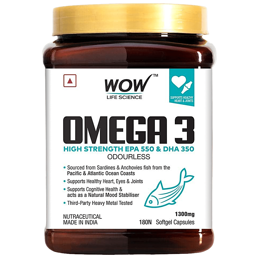 WOW Life Science  Omega-3 1300 mg Capsule With Fish Oil - Sup