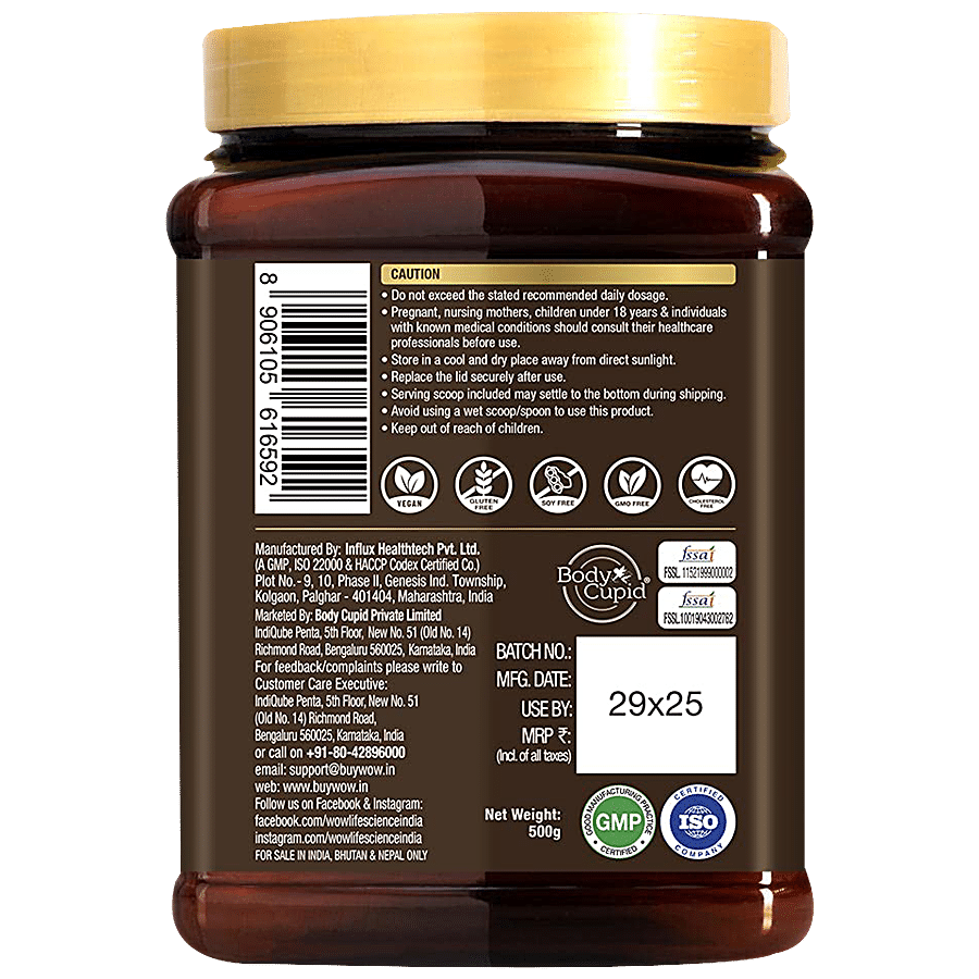 WOW Life Science  Plant Based Protein Powder - Chocolate Flavour