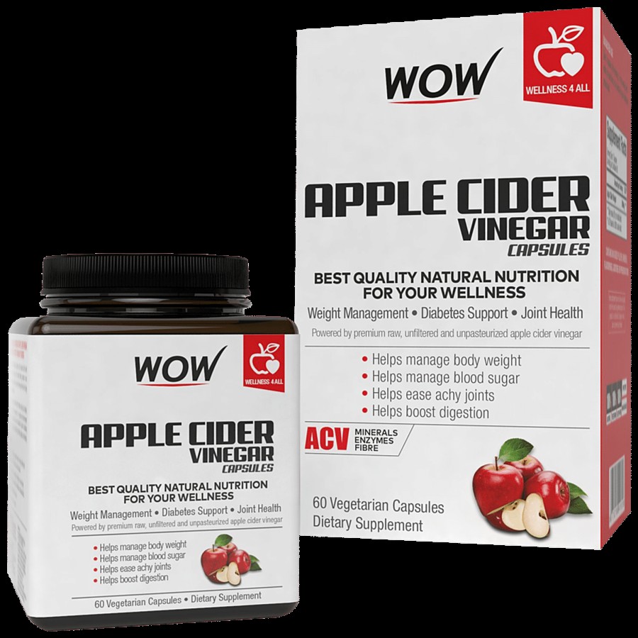 WOW Life Science  Apple Cider Vinegar Capsule - Helps Manage B