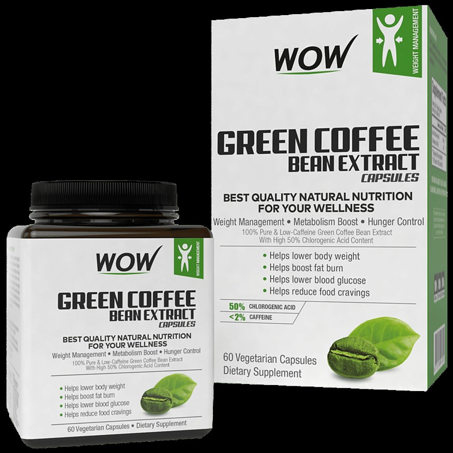 WOW Life Science  Green Coffee Bean Extract Capsule - Helps Lo