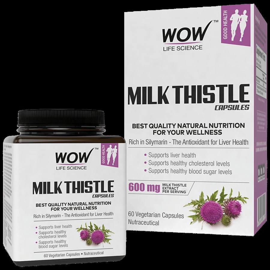 WOW Life Science  Milk Thistle Capsule - Supports Liver Health