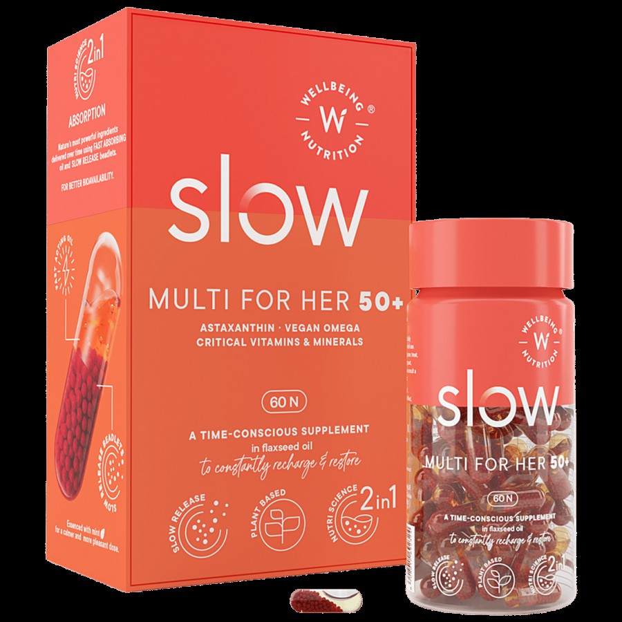 Wellbeing Nutrition Slow Multivitamin For Women 50+ - Astaxanthin