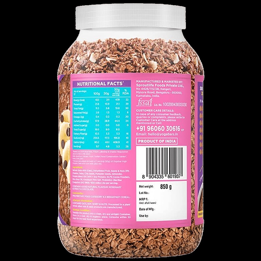 Yoga Bar 20 G Protein Oats+ - Choco Almond