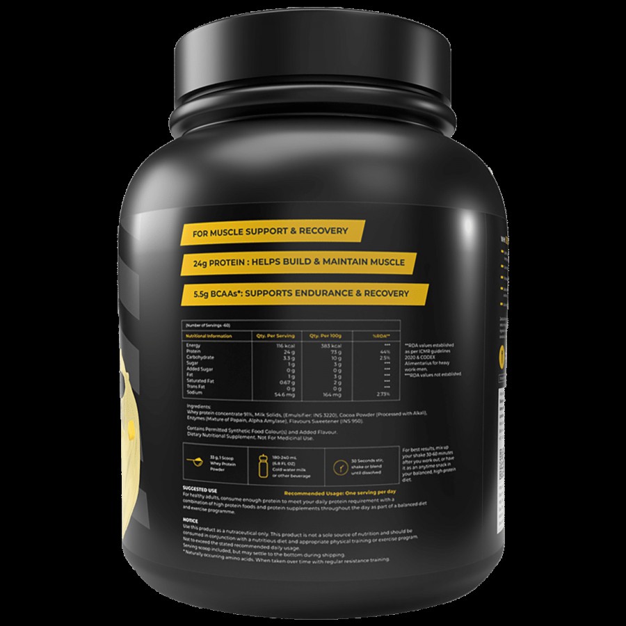 ZEELAB Athlete 100% Whey Protein Powder - Mango Lassi