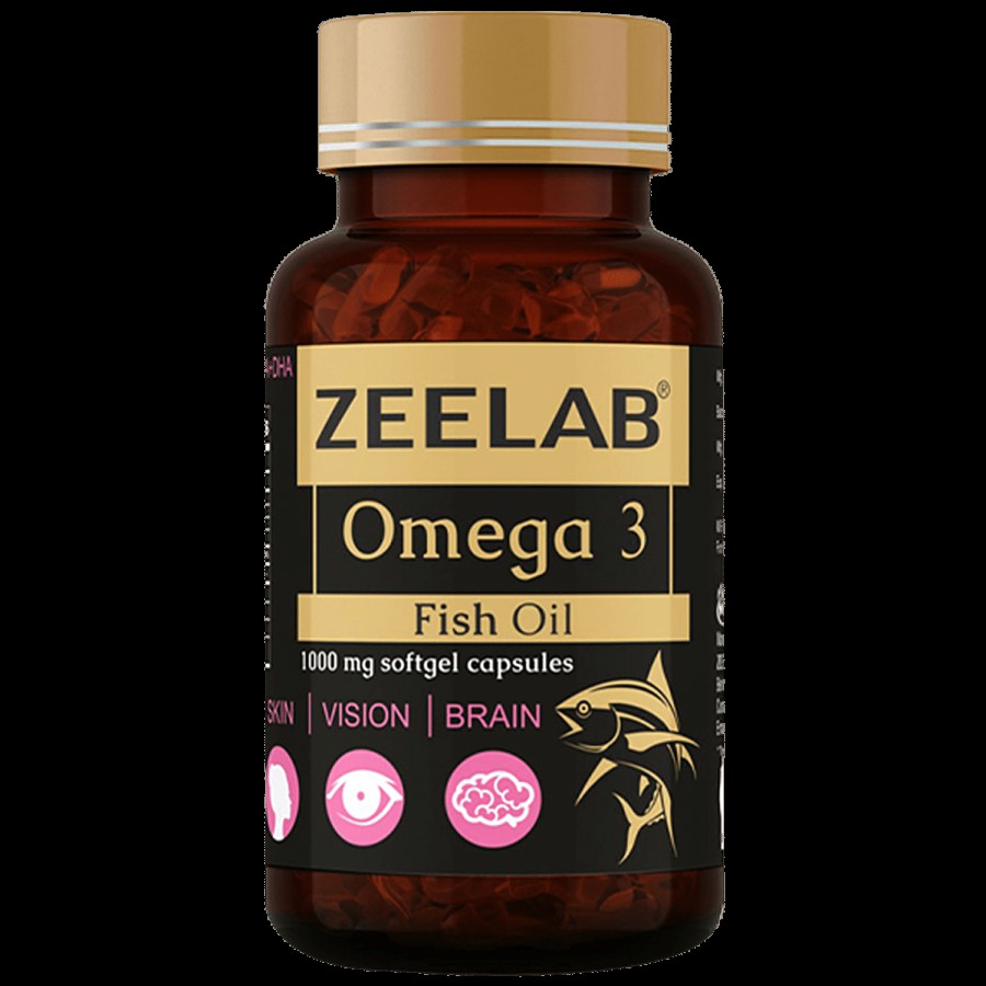 ZEELAB Omega 3 Fish Oil Softgel Capsule - For Healthy Heart