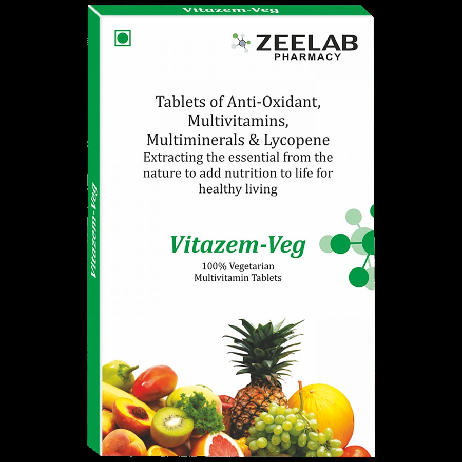 ZEELAB Vitazem-5G Multivitamin Capsule - With Omega-3 Fatty Acid & Antioxidants