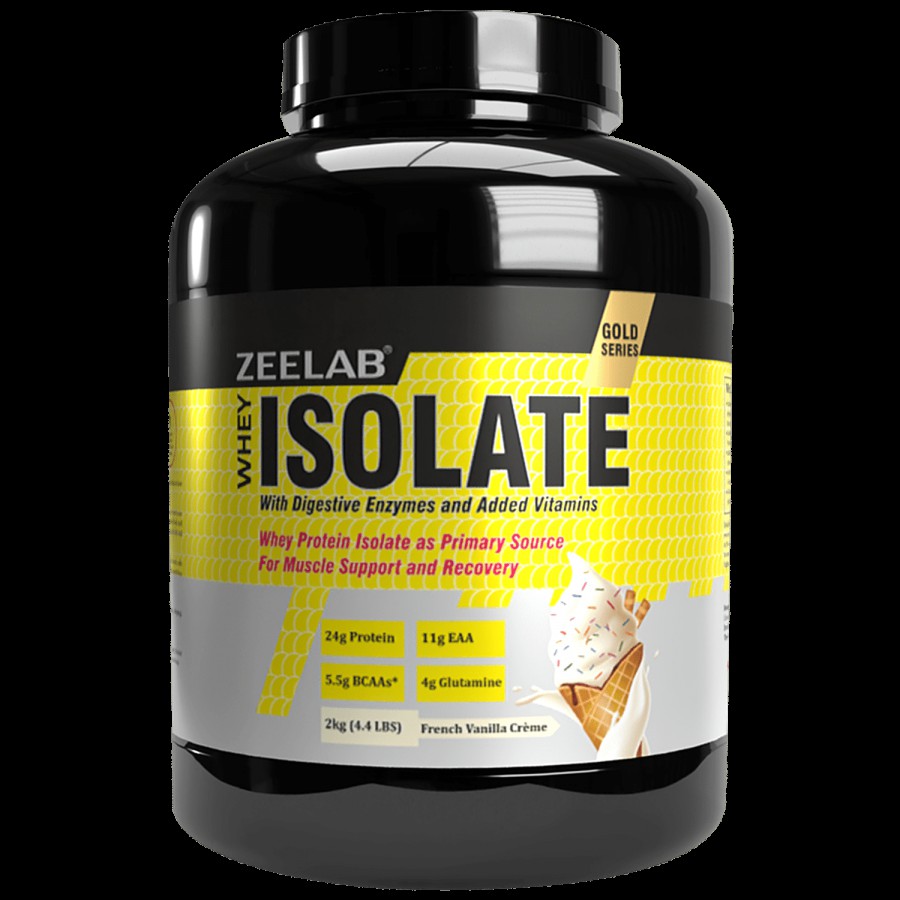 ZEELAB Whey Protein Isolate Powder - For Muscle Support & Recovery