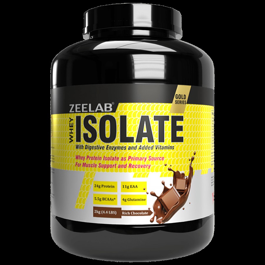 ZEELAB Whey Protein Isolate Powder - For Muscle Support & Recovery