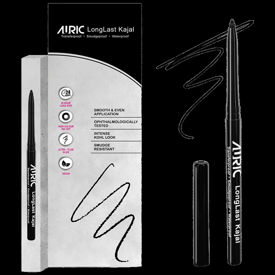 Auric Beauty Long Last Kajal - Smudge Proof & Waterproof