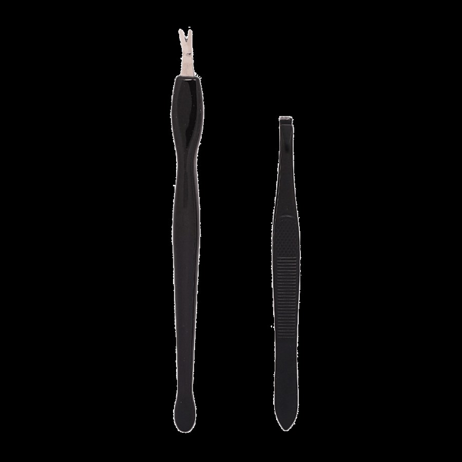 Baol Tweezers & Cuticle Remover - Black