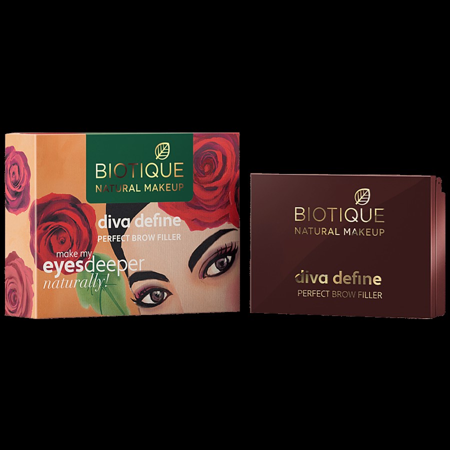 Biotique Natural Makeup Diva Define Perfect Eyebrow Filler - Mocha Espresso