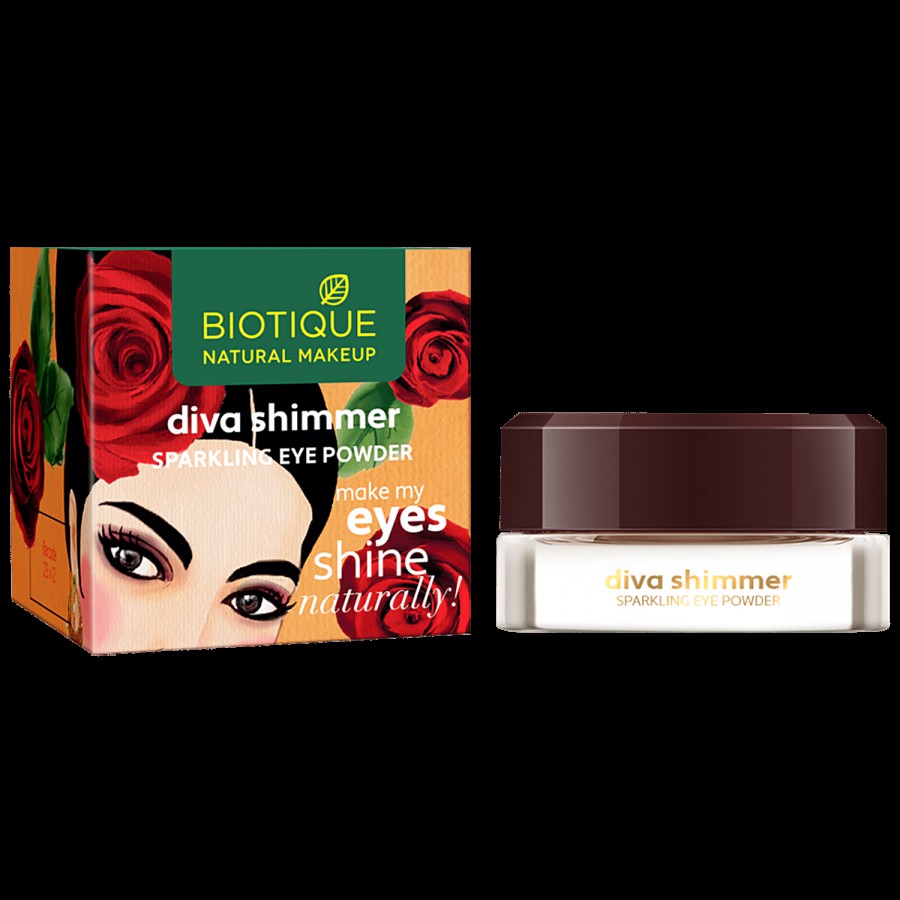 Biotique Natural Makeup Diva Shimmer Sparkling Eye Powder - Razzmatazz