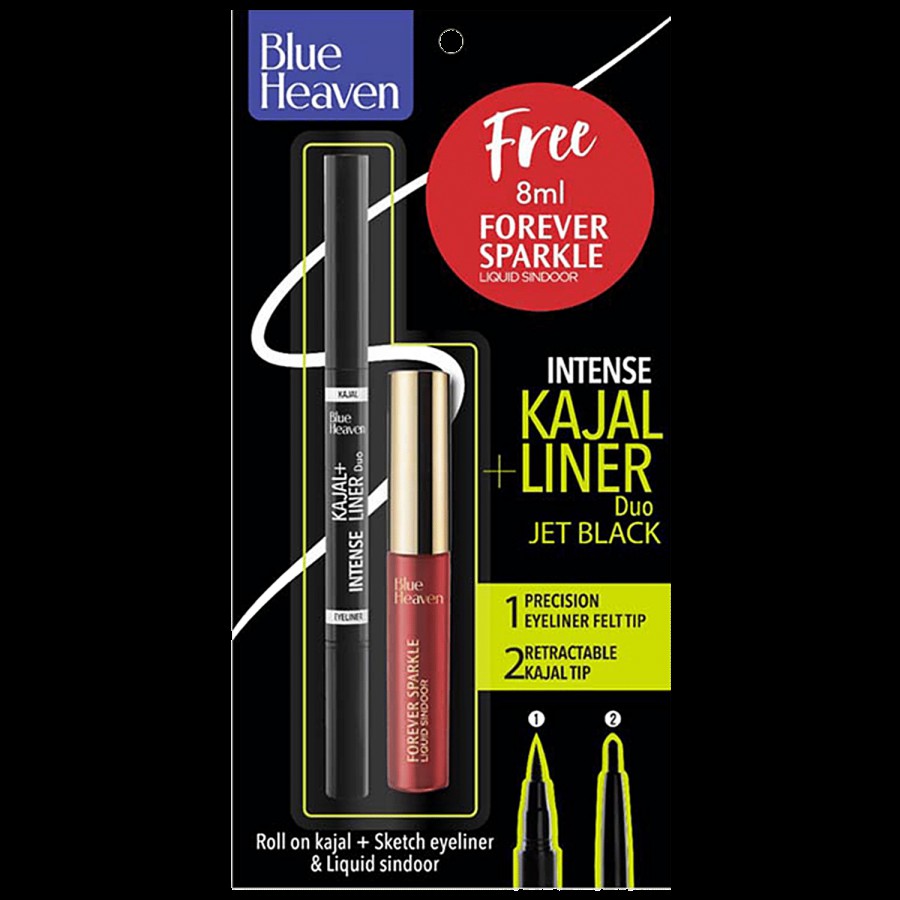 Blue Heaven Intense Kajal + Liner Duo - Retractable Tip